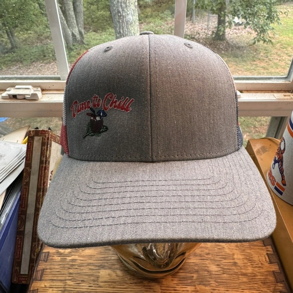 Time To Chill - Belleville Tx. American Flag Trucker Hat